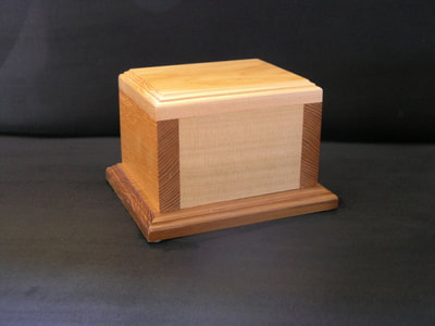Cedar wooden urn