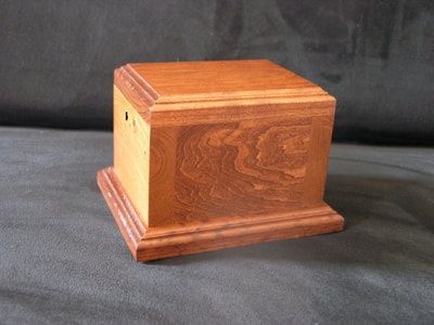 Cherry wooden urn
