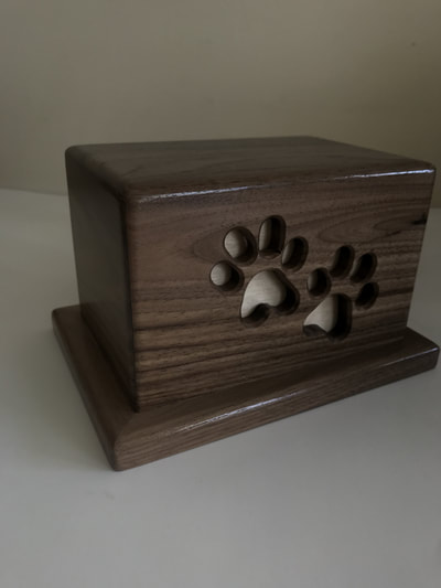 Paw Urn (Available in Various Hardwoods)