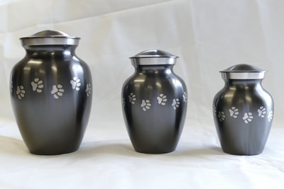 Classic Paw Slate urn in 3 sizes.
